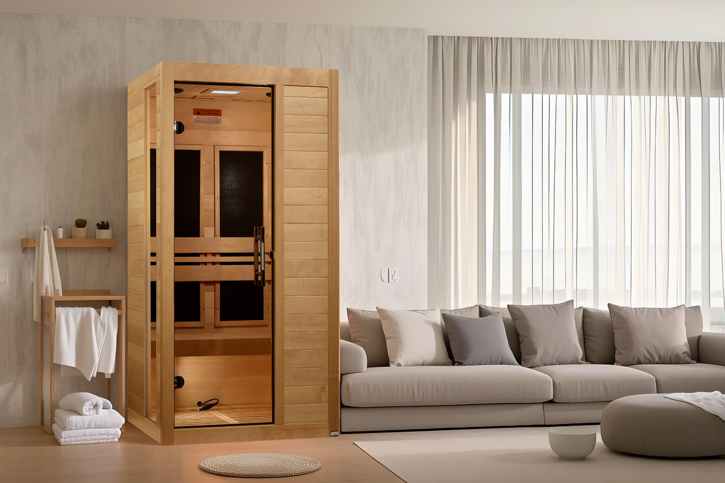***New 2026 Model*** Dynamic "Veneto" 1-2 Person Ultra Low EMF FAR IR Sauna (DYN-6115-05 Elite)