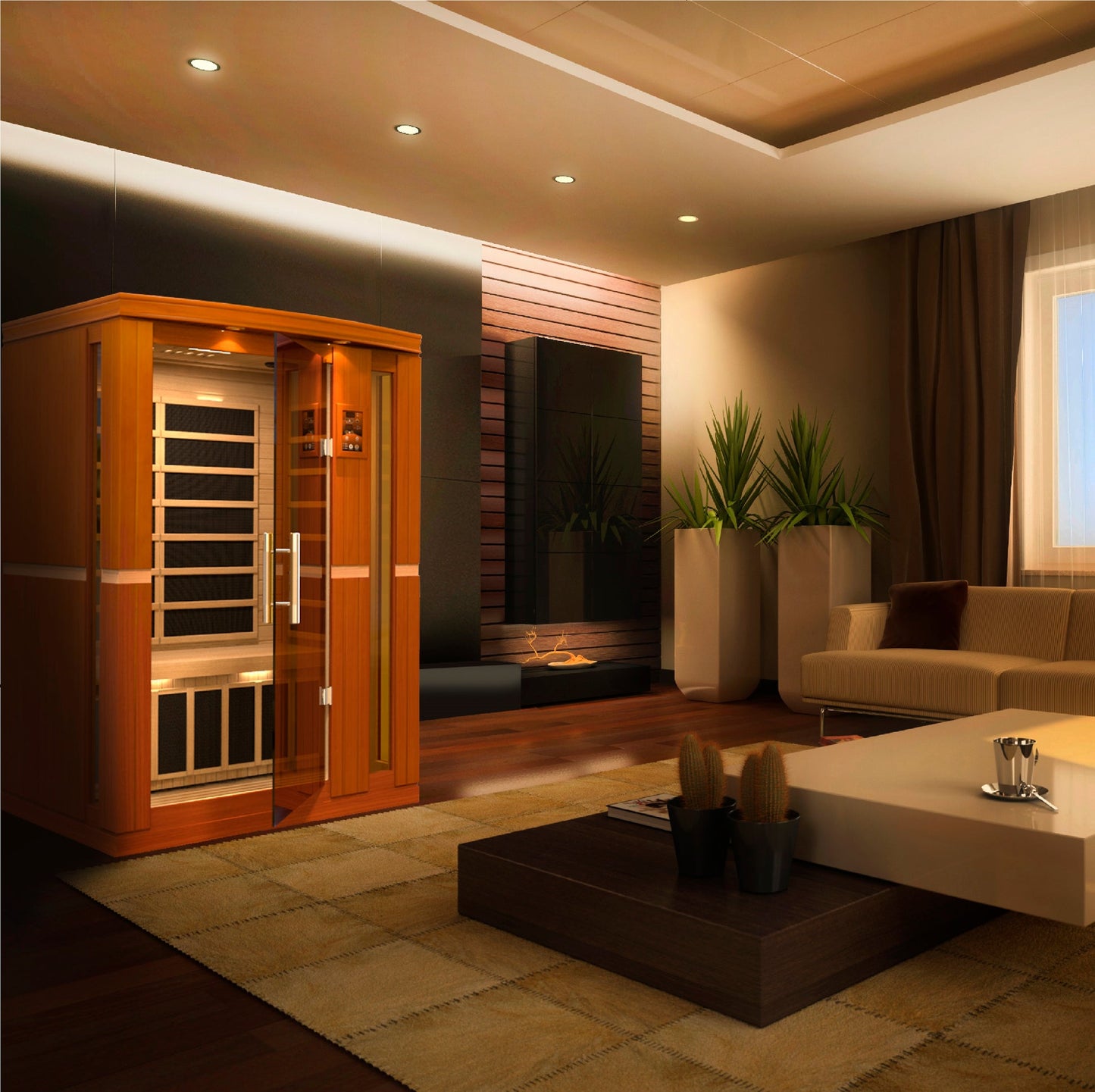 Dynamic "Vittoria" 2 Person Ultra Low EMF Far IR Sauna (DYN-6220-01 Elite)