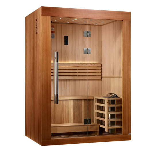 2025 Golden Designs Updated "Sundsvall" 2 Person Traditional Sauna (GDI-7289-02)