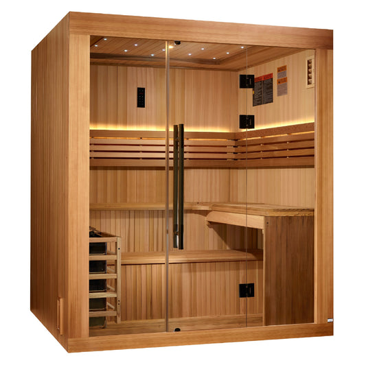 2025 Golden Designs Updated "Osla" 6 Person Traditional Sauna (GDI-7689-02)