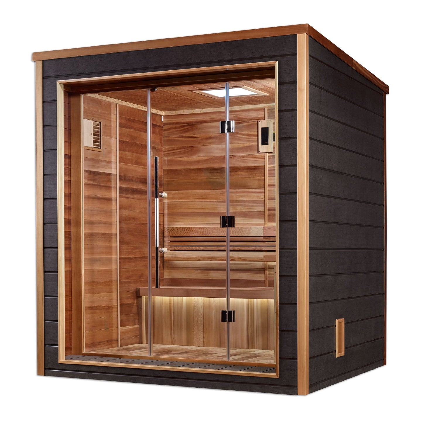 Golden Designs "Drammen" 3 Person Outdoor-Indoor Traditional Sauna (GDI-8203-01)