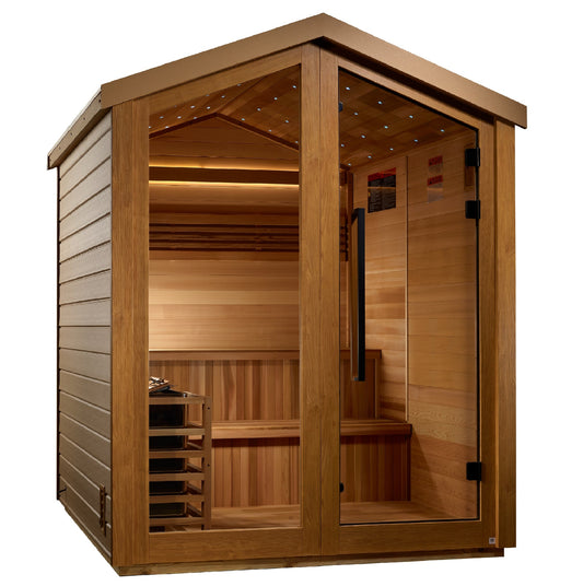 Golden Designs "Kaarina" 6 Person Barn Outdoor Traditional Sauna (GDI-8506-01)
