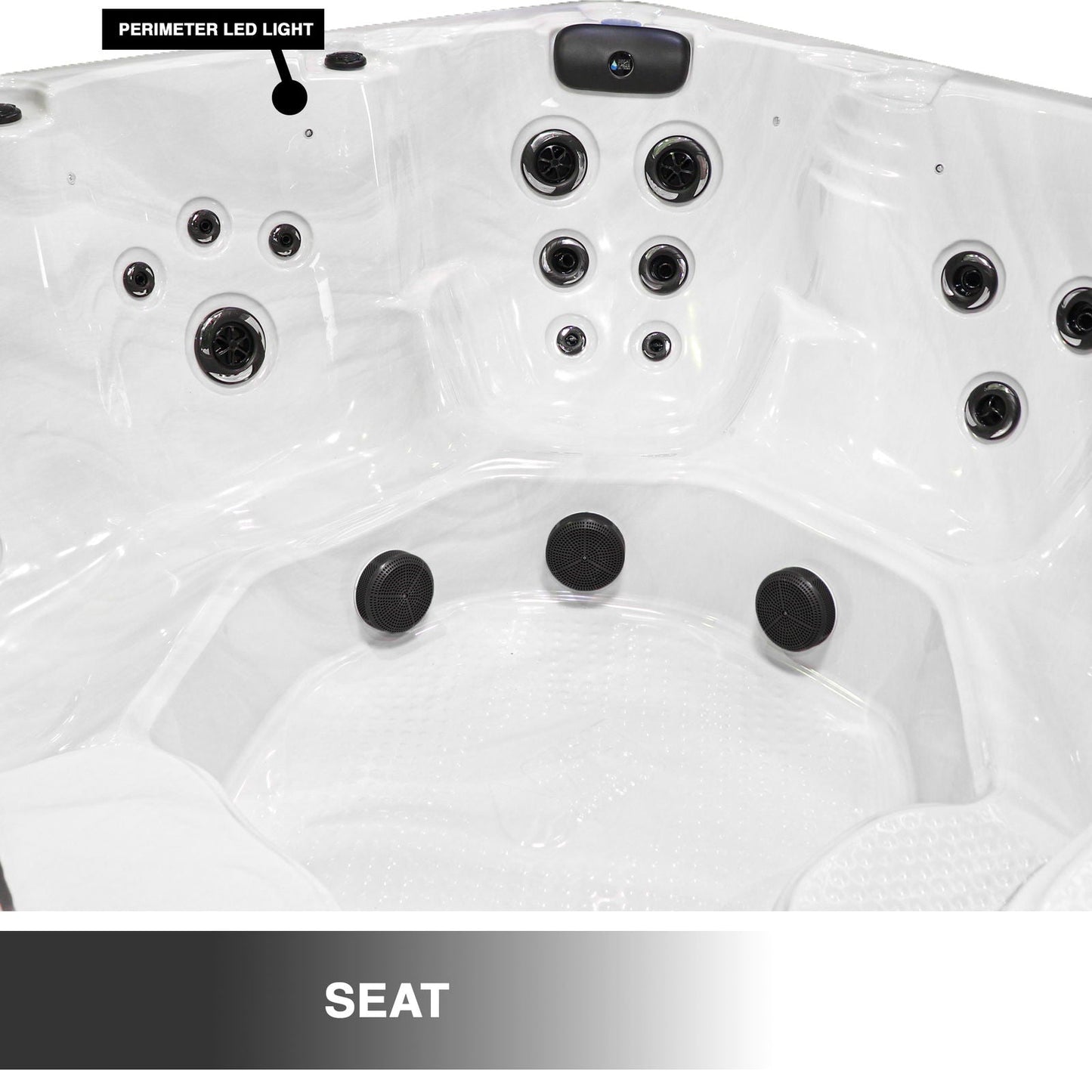 Superior 7-Person 52-Jet Non-Lounger Hot Tub