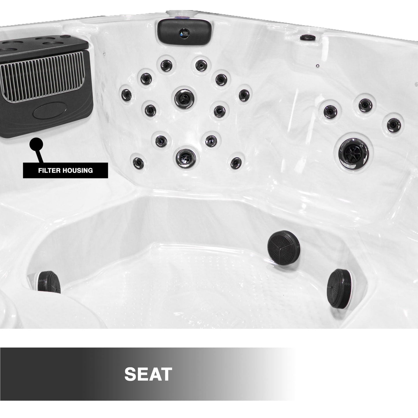 Superior 7-Person 52-Jet Non-Lounger Hot Tub
