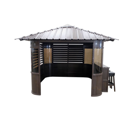 Fraser Gazebo 10ft x 10ft - Coffee