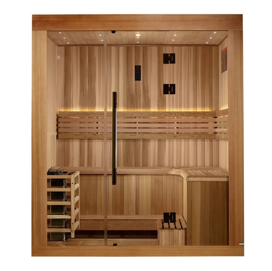 2025 Golden Designs Updated "Copenhagen" 3 Person Traditional Sauna (GDI-7389-02)