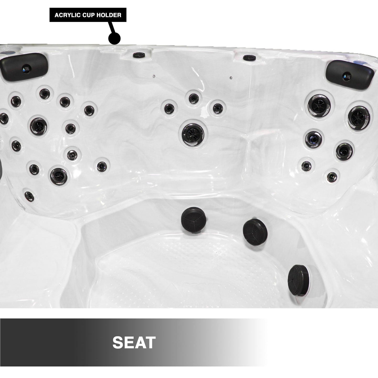 Superior 7-Person 52-Jet Non-Lounger Hot Tub