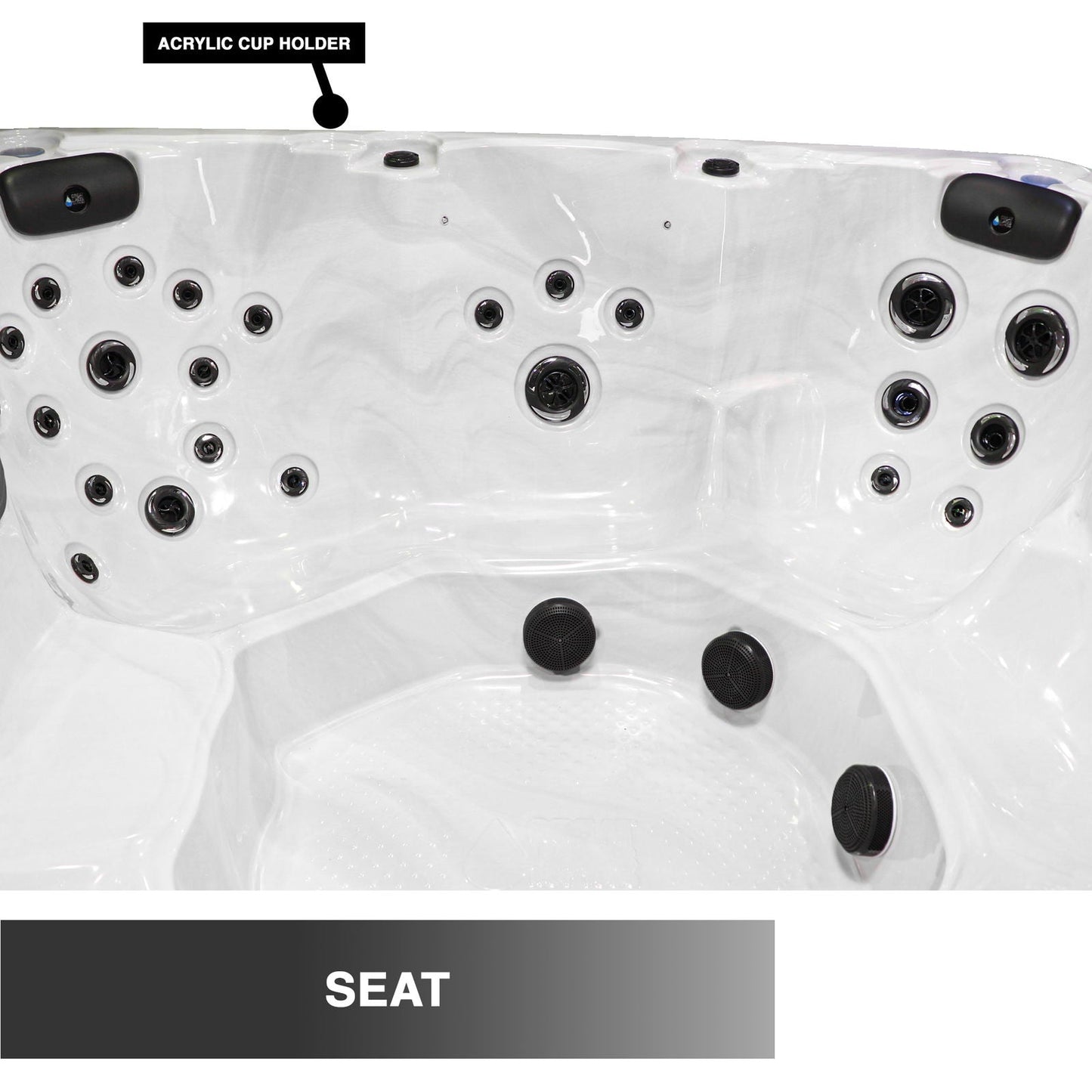 Superior 7-Person 52-Jet Non-Lounger Hot Tub