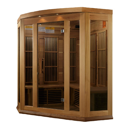 Maxxus "Avignon" 3 Person Corner Near Zero EMF FAR IR Sauna (MX-K356-01-ZF CED)