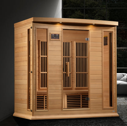 Maxxus 4 Person Near Zero EMF FAR IR Sauna (MX-K406-01-ZF HEM)